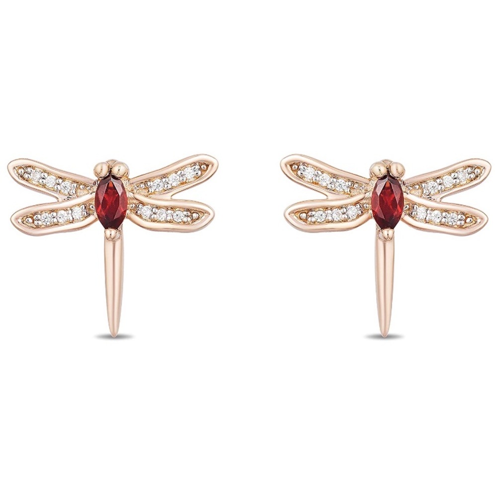 Enchanted Disney Mulan Diamond Dragonfly Earrings